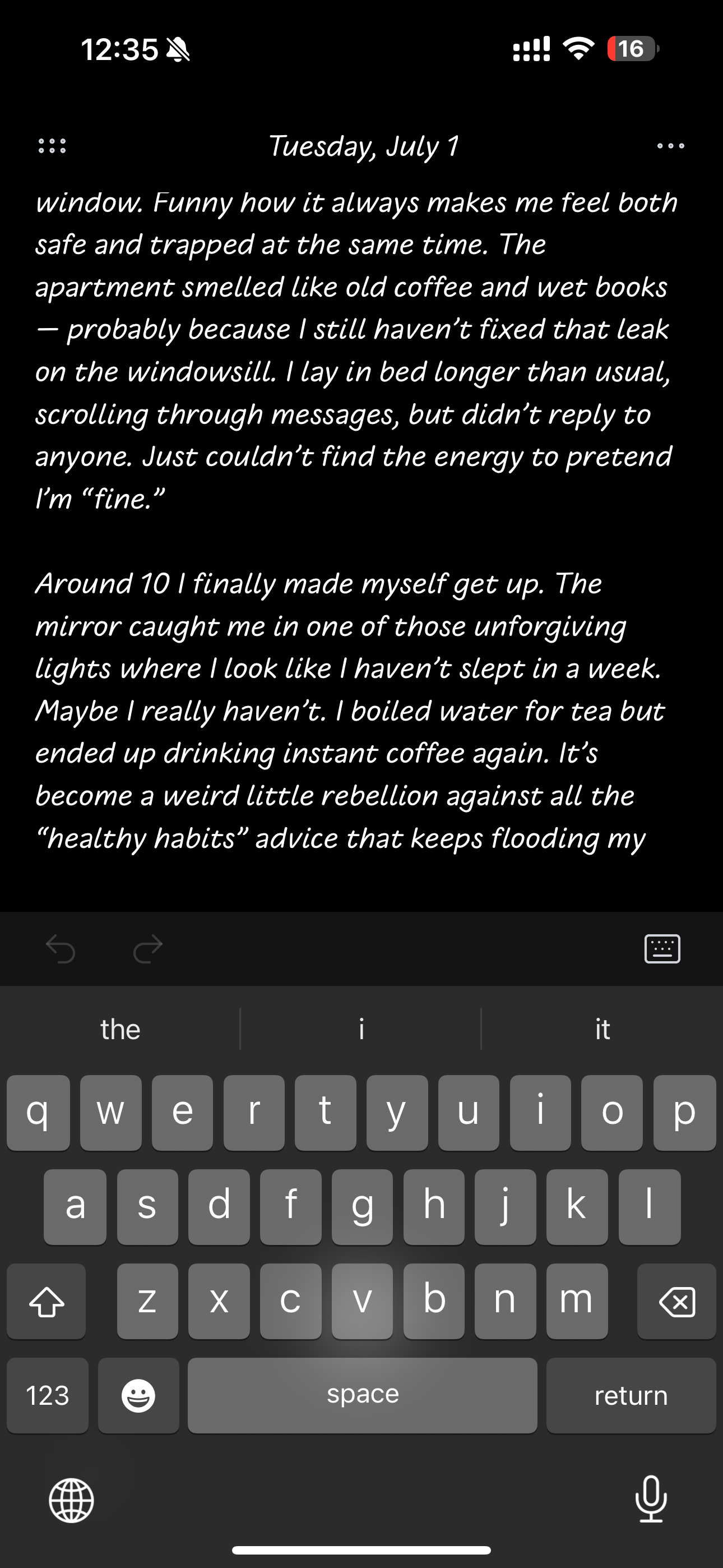Journal Screen